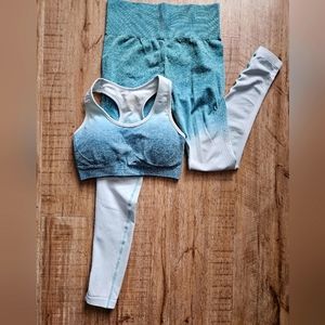 Blue/White Ombre Workout Set